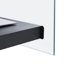 13.25"x7.5" Ventless Smokeless Rectangular Glass & Black Metal Tabletop Fire Pit - Danya B. -Quality Garden Outdoor Store GUEST 96aff595 e8e8 4771 9588 cf89de1400b2