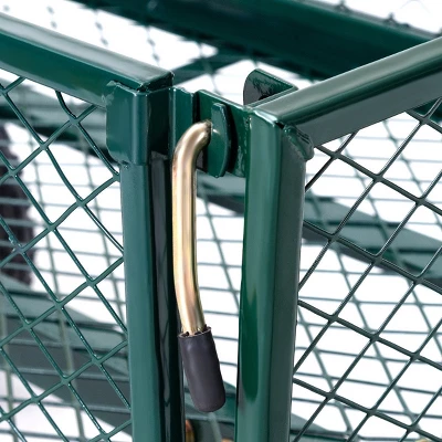 Costway Heavy Duty Lawn Garden Utility Cart Wagon Wheelbarrow Steel Trailer 5 Costway Heavy Duty Lawn Garden Utility Cart Wagon Wheelbarrow Steel Trailer - Image 5