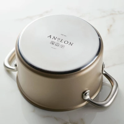 Anolon Ascend 4qt Hard Anodized Nonstick Saucepot With Lid Bronze 2 Anolon Ascend 4qt Hard Anodized Nonstick Saucepot With Lid Bronze - Image 2
