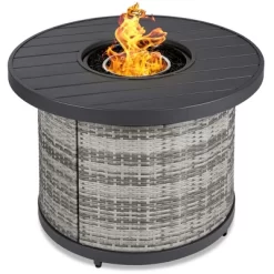 Best Choice Products 32in Round Fire Pit Table, 50,000 BTU Outdoor Wicker Patio Firepit W/ Cover, Tank Holder -Quality Garden Outdoor Store GUEST 971f4aec 8edd 4dd1 9d9f 9a39b3accbc7