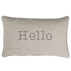 Indoor/Outdoor Hello Embroidered Lumbar Throw Pillow - Sorra Home -Quality Garden Outdoor Store GUEST 98545d5d 1495 4f3a b5cf 6afd64f41e6b