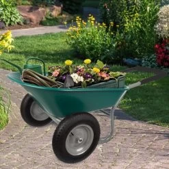 Nature Spring 2-Wheeled Garden Wheelbarrow For Residential DIY Landscaping, Lawn Care, And Remodeling -Quality Garden Outdoor Store GUEST 9a23b7e2 0669 419f 9ed1 529cd3b1e833