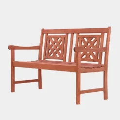 Malibu 4pc Wood Outdoor Patio Dining Set - Tan - Vifah -Quality Garden Outdoor Store GUEST 9a47e02f 2d03 4626 bfb9 31d87fe252f7
