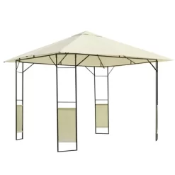 Outsunny 10' X 10' Outdoor Gazebo Canopy Modern Canopy Shelter With Weather Resistant Roof & Steel Frame For Parties, BBQs, & Shade -Quality Garden Outdoor Store GUEST 9adb61e2 09ba 49bc 89ac 4cc5d17cf367