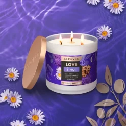 Beloved Love & Rest Jojoba, Cedarwood & Chamomile 3-Wick Vegan Candle - 15oz -Quality Garden Outdoor Store GUEST 9b345ba8 00f2 4cc1 88c2 dec41a3c1796
