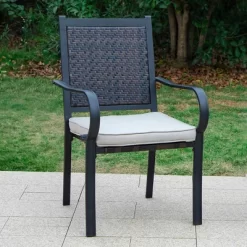 3pc Patio Conversation Set With Wicker Rattan Chairs With Cushions & Square Side Table - Captiva Designs -Quality Garden Outdoor Store GUEST 9bb75e56 59a6 4515 9f3d 1e3d339e16e9