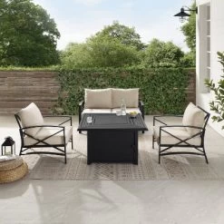 Kaplan 4pc Outdoor Conversation Set With Dante Fire Table - Oatmeal - Crosley 19 Kaplan 4pc Outdoor Conversation Set With Dante Fire Table - Oatmeal - Crosley -Quality Garden Outdoor Store GUEST 9cd92e3c d0ba 40b0 9591 8f503ee9810b