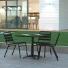 Emma And Oliver 31.5'' Square Aluminum Indoor-Outdoor Table With Base