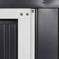 Outsunny 11' X 13' Metal Storage Shed Garden Tool House With Double Sliding Doors, 4 Air Vents For Backyard, Patio, Lawn Dark Gray 8 Outsunny 11' X 13' Metal Storage Shed Garden Tool House With Double Sliding Doors, 4 Air Vents For Backyard, Patio, Lawn Dark Gray -Quality Garden Outdoor Store GUEST 9d27788c 63c0 4c65 af37 fca7e07bc5a0