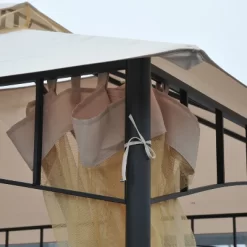 Outsunny 10'x10' Outdoor Patio Gazebo Canopy Metal Canopy Tent With 2-Tier Roof And Mesh Netting For Backyard -Quality Garden Outdoor Store GUEST 9edc98b3 63c6 4379 89a3 6ec7923a358f