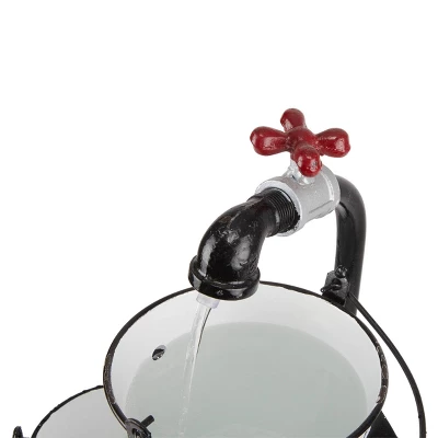 36" Buckets With Faucet Tabletop Fountain White - Alpine Corporation 6 36" Buckets With Faucet Tabletop Fountain White - Alpine Corporation - Image 6