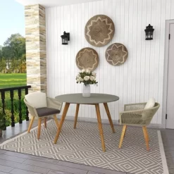 Small Round Concrete Outdoor End Table - Gray - Olivia & May 22 Small Round Concrete Outdoor End Table - Gray - Olivia & May -Quality Garden Outdoor Store GUEST 9fd44a5b 45bb 4cbc 99d0 c1be30049c7c