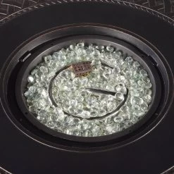 5pc Set With 34" Outdoor Round Aluminum Propane Fire Table & 4 Deep Seating Swivel Rocking Chairs & Lid - Oakland Living -Quality Garden Outdoor Store GUEST 9fd4b119 ddaa 4182 b2e1 cade5185fc8b