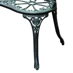 Outsunny Garden Bench Loveseat With Floral Rose Style, Cast Aluminum Frame For Outdoor, Patio, Park, Deck, Antique Green -Quality Garden Outdoor Store GUEST a01a71a2 d614 4a25 a82d 699ae3e16641