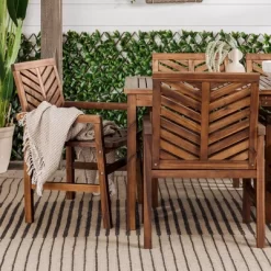 7pc Slatted Chevron Acacia Patio Dining Set - Saracina Home 18 7pc Slatted Chevron Acacia Patio Dining Set - Saracina Home -Quality Garden Outdoor Store GUEST a03b2e41 9299 4237 9dcd 98c1686e592c
