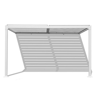 Aoodor Outdoor Louvered Pergola Adjustable Louvered Sloping Roof Wall-Mounted Pergola 11 Aoodor Outdoor Louvered Pergola Adjustable Louvered Sloping Roof Wall-Mounted Pergola - Image 11