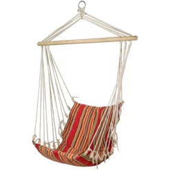 Northlight 21" X 34" Striped Hammock Chair With Padding And Wooden Bar - Red/Yellow 8 Northlight 21" X 34" Striped Hammock Chair With Padding And Wooden Bar - Red/Yellow -Quality Garden Outdoor Store GUEST a23b713a ea78 4d90 8a92 f486a02eb385