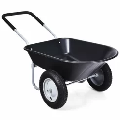Costway 2 Tire Wheelbarrow Cart Heavy-duty Dolly Utility Cart Black -Quality Garden Outdoor Store GUEST a24320c6 8c6a 4ff1 8cc3 72c3ad01e524