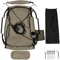 Sunnydaze Decor Sunnydaze Outdoor Olefin Hanging Hammock Chair Swing With Armrests, Side Pouch, Pillow, And Footrest - Beige -Quality Garden Outdoor Store GUEST a2c60e3d 7134 4a5c ac2e 3f8353de1fad