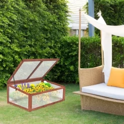 Costway Garden Portable Wooden Green House Cold Frame Raised Plants Bed Protection -Quality Garden Outdoor Store GUEST a33b6ee1 5d1a 4ab3 9001 2e707a6f3c9e