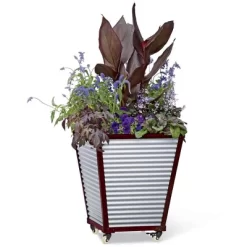 Galvanized Self-Watering Planter Square, Short -Quality Garden Outdoor Store GUEST a47d7eba c691 45ec 92e5 efd3e9a53ce6