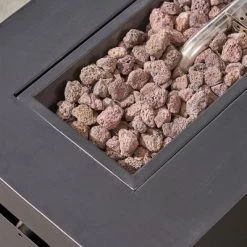 Comores 12pc Acacia U-Shaped Sectional Sofa Set With Fire Pit - Gray/Dark Gray - Christopher Knight Home -Quality Garden Outdoor Store GUEST a5327f6d 9909 4287 a252 6f8458a6ee3b