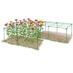 Gardener's Supply Company Grow Through Flower Plant Support | Sturdy Powder Coated Metal Grid Flower Support For Outdoor Plants & Young Flowering