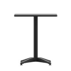 Emma And Oliver 23.5'' Square Aluminum Indoor-Outdoor Table With Base -Quality Garden Outdoor Store GUEST a59f1c79 429b 4029 bcba c3d5000bcc06