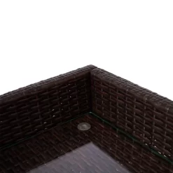 Teamson Home 39.5" Veronica Rolling Outdoor PE Rattan Bar Cart With Storage, Brown -Quality Garden Outdoor Store GUEST a5d56a3f b992 450d 84c5 cf5a3ca90333