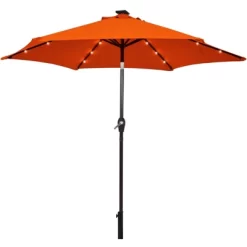 Costway 9FT Patio Solar Umbrella LED Steel Tilt With Crank -Quality Garden Outdoor Store GUEST a63f66a1 73b1 432a ae37 c6777c7bf5b4