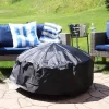 Sunnydaze Decor Sunnydaze Outdoor Heavy-Duty Weather-Resistant PVC And 300D Polyester Round Fire Pit Cover With Drawstring And Toggle Closure