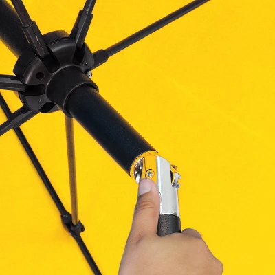 9' X 9' Aluminum Market Patio Umbrella With Crank Lift And Push Button Tilt Yellow - Astella 5 9' X 9' Aluminum Market Patio Umbrella With Crank Lift And Push Button Tilt Yellow - Astella - Image 5