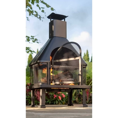Endless Summer Wood Burning Outdoor Fire Pit With Chimney Black 2 Endless Summer Wood Burning Outdoor Fire Pit With Chimney Black - Image 2