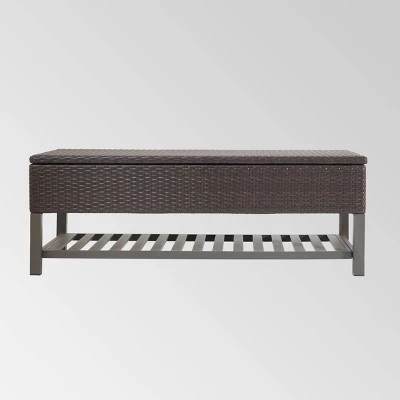 Regent Wicker Storage Bench - Christopher Knight Home 5 Regent Wicker Storage Bench - Christopher Knight Home - Image 5