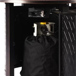 5pc Set With 34" Outdoor Round Aluminum Propane Fire Table & 4 Deep Seating Swivel Rocking Chairs & Lid - Oakland Living -Quality Garden Outdoor Store GUEST a9e156a3 9510 417f 9503 9c79906c8628