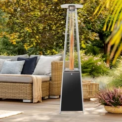 Casafield Outdoor Patio Heater With Dancing Flame And Wheels, Uses Standard 20lb LP Propane Gas Tank -Quality Garden Outdoor Store GUEST aa09987e ac9c 4877 8237 938e6eed99d5
