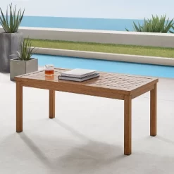Ridley Outdoor Metal Coffee Table - Brown - Crosley