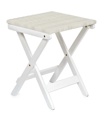 Plow & Hearth - Claytor Folding Eucalyptus Outdoor Side Table 2 Plow & Hearth - Claytor Folding Eucalyptus Outdoor Side Table - Image 2