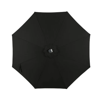 11' X 11' Calypso II Market Patio Umbrella With Solar LED Strip Lights Black - Island Umbrella 5 11' X 11' Calypso II Market Patio Umbrella With Solar LED Strip Lights Black - Island Umbrella - Image 5