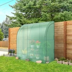 Costway 7'x 3.5'x 7' Lean-to Greenhouse Portable Wall House With Green PE Cover And Shelf -Quality Garden Outdoor Store GUEST aadd5206 814d 4df3 aa02 582e6e576368