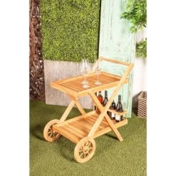 Trolley Patio Outdoor Serving Cart - Olivia & May -Quality Garden Outdoor Store GUEST ab3c4b8a 25d4 4800 8f35 6428f7618c0b