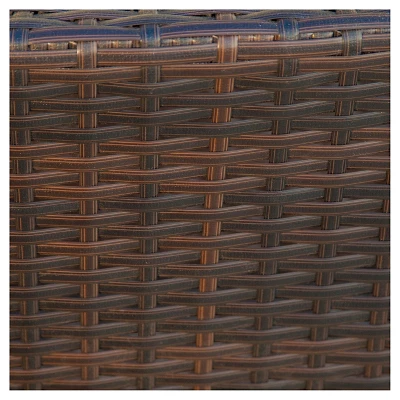 Weston Wicker With Glass Top Patio Side Table - Multi-Brown - Christopher Knight Home 1 Weston Wicker With Glass Top Patio Side Table - Multi-Brown - Christopher Knight Home