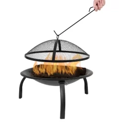 Flash Furniture 22.5" Foldable Wood Burning Firepit With Mesh Spark Screen And Poker -Quality Garden Outdoor Store GUEST abded278 106b 4b5e aaaf f614f9a1dd84