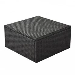 4pc Outdoor Wicker Rectangle Daybed With Canopy & Cushions - Blue - GODEER -Quality Garden Outdoor Store GUEST ac066ddc 33b6 4b0e acb1 80cd109885bd