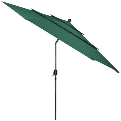 Northlight 9.75ft Outdoor Patio Market Umbrella With Hand Crank And Tilt, Green 2 Northlight 9.75ft Outdoor Patio Market Umbrella With Hand Crank And Tilt, Green - Image 2