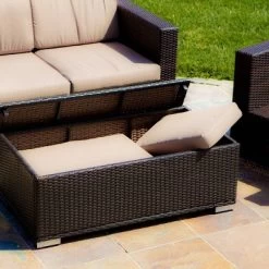 Murano 4pc Wicker Patio Sofa Set - Brown - Christopher Knight Home -Quality Garden Outdoor Store GUEST ac630ae0 9f0b 4a19 9d27 924187f8a7f7