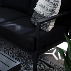 Linon Lark Aluminum Sectional Sofa Black -Quality Garden Outdoor Store GUEST ad37bf6f 45f7 4c9d 81a8 e386aca39b2e