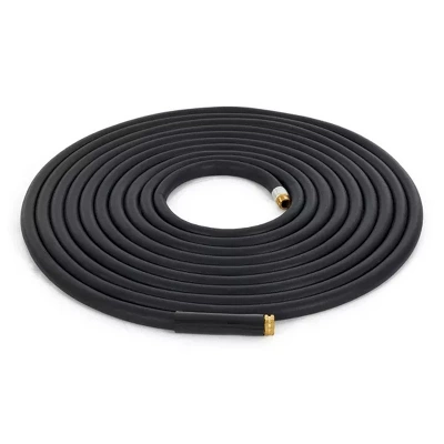 Apache 98108809 100 Foot Industrial Rubber Garden Water Hose With Heavy Duty MGHT X FGHT Brass Fittings And 1 Bend Restrictor, Black 1 Apache 98108809 100 Foot Industrial Rubber Garden Water Hose With Heavy Duty MGHT X FGHT Brass Fittings And 1 Bend Restrictor, Black
