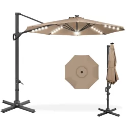 Best Choice Products 10ft 360-Degree Solar LED Cantilever Patio Umbrella, Outdoor Hanging Shade W/ Lights 22 Best Choice Products 10ft 360-Degree Solar LED Cantilever Patio Umbrella, Outdoor Hanging Shade W/ Lights -Quality Garden Outdoor Store GUEST ae2449c7 0ec7 456a 8c0a f948eef68786