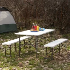 Folding Bench White Granite - Lifetime -Quality Garden Outdoor Store GUEST af1a667a 4659 4a8f 9c7b 7f5b81728e31